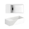 Clou New Flush fontein 35x18cm inclusief afvoerset zonder kraangat Keramiek Wit SW398985