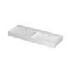 INK Unlimited wastafel - 120x45x11cm - 2 wasbakken - 0 kraangaten - porselein wit glans SB0202091
