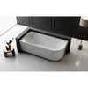 FugaFlow Eccelente Anta half vrijstaand hoekbad - links - 170x80x58cm - met afvoer - acryl - glans wit SW1123238