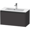 Duravit Ketho 2 wastafelonderbouwkast met 1 lade 68x39x44cm met greep antraciet grafiet supermat SW772041