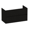 BRAUER Adore wastafelonderkast - 100x46x55cm - 2 softclose lades - greeploos - 1 sifon uitsparing - Timber Black SW1198235