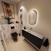 MONDIAZ TURE-DLUX 120cm toiletmeubel Urban. EDEN wastafel Glace positie midden. Zonder kraangat. SW1103153