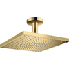 Hansgrohe Raindance E Square hoofddouche E300 1jet m. plafondbevestiging 15.8cm 30x30cm polished gold SW358865