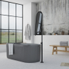 Ideavit ARCHTEC-GR Vrijstaand Bad - 170x75x60cm - Rock Texture - overloopgat - klikwaste - verstelbare poten - grijs SW1220452