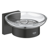 GROHE Start Cube Zeepschaal - met houder - glas - mat zwart SW1126627