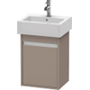 Duravit Ketho Wastafelonderkast 40x32x55cm Standaard greep spaanplaat Basalt Mat 0280143