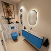 MONDIAZ TURE-DLUX 120cm toiletmeubel Jeans. EDEN wastafel Glace positie midden. Zonder kraangat. SW1103312