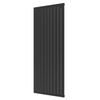 Plieger Cavallino Retto designradiator verticaal enkel middenaansluiting 2000x754mm 1666W zwart grafiet (black graphite) 7255340