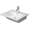 Duravit Me by starck meubelwastafel 63x49cm 1 kraangat met overloop wit SW88247