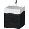 Duravit Ketho 2 wastafelonderbouwkast met 1 lade 48.4x46x44cm met greep antraciet eiken zwart mat SW772274