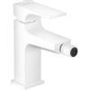 Hansgrohe Metropol 1-gats bidetkraan 100 met push open waste met voorsprong uitloop 12.9cm mat wit SW358661