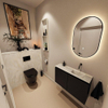 MONDIAZ TURE-DLUX 80cm toiletmeubel Urban. EDEN wastafel Ostra positie rechts. Zonder kraangat. SW1104668