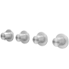 IVY Concord Afbouwdeel - voor Inbouwthermostaat - 3 stopkranen - symmetry - ronde rozetten - RVS316 - geborsteld SW1030912
