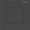 Geberit type 40 urinioir bedieningsplaat - pneumatisch - vierkant - matzwart/easy-to-clean SW1237232