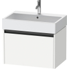 Duravit Ketho 2 wastafelonderbouwkast met 1 lade 68.4x46x44cm met greep antraciet wit mat SW772315