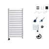 Sanicare Qubic Elektrische Design Radiator - 126.4 x 60 cm - 773 Watt - thermostaat chroom linksonder - wit SW890937