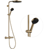 HansgrohePulsify Puro1jet showerpipe ecosmart 260 thermostatisch 3jet handdouche en doucheslang 160cm brushed bronze SW1151842