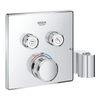 Grohe SmartControl Inbouwthermostaat - 3 knoppen - handdouchehouder - vierkant - chroom SW104923