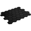 The Mosaic Factory London mozaïektegel - 28.2x32.1cm - wand en vloertegel - Zeshoek/Hexagon - Porselein Black Mat SW62251