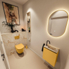 MONDIAZ TURE-DLUX 40cm toiletmeubel Ocher. EDEN wastafel Frappe positie rechts. Met 1 kraangat. SW1102854