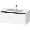 Duravit Ketho 2 wastafelonderbouwkast met 1 lade 101x48x44cm met greep antraciet wit mat SW772293