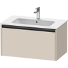 Duravit Ketho 2 wastafelonderbouwkast met 1 lade 81x48x44cm met greep antraciet taupe supermat SW773117