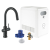 Grohe Blue Professional Keukenkraan - C-uitloop - 1-gats - filterfunctie - plat licht of bruisend water - velvet zwart SW1234864