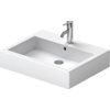 Duravit Vero wastafel onderzijde geslepen 60x47cm met kraangat en overloop met wondergliss wit 0290104