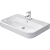 Duravit HappyD 2 meubelwastafel geslepen met overloop met 1 kraangat 80x50.5cm met wondergliss wit SW54330