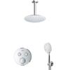GROHE Grohtherm Regendoucheset Inbouw - hoofddouche 20cm - handdouche rond - plafondarm - plafondarm, chroom SW811908