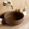 Mondiaz Coss Waskom - 36x36x13cm - rond - opbouw - Solid surface - Rust SW643489