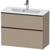 Duravit D-Neo wastafelonderkast 81x62.5x37.2cm 2 lades Linnen Mat SW641013