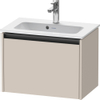 Duravit Ketho 2 wastafelonderbouwkast met 1 lade 61x39x44cm met greep antraciet taupe mat SW772967