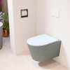 MONDIAZ LAVIE wandclosetpack - 36x53cm - diepspoel - rimless - Smoke (grijs) - softclose - quick-release - toiletzitting - clay (blauw) SW1208594