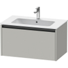 Duravit Ketho 2 wastafelonderbouwkast met 1 lade 81x48x44cm met greep antraciet betongrijs mat SW772650