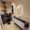 MONDIAZ TURE-DLUX 120cm toiletmeubel Plata. EDEN wastafel Lava positie midden. Met 1 kraangat. SW1103991
