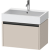 Duravit Ketho 2 wastafelonderbouwkast met 1 lade 68.4x46x44cm met greep antraciet taupe mat SW772264