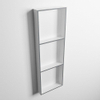 MONDIAZ EASY Nis - 89.5x29.5cm - geschikt voor in- of opbouw - 3 vakken - kleur Plata | Talc SW1017082