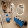 MONDIAZ TURE-DLUX 80cm toiletmeubel Jeans. EDEN wastafel Glace positie midden. Zonder kraangat. SW1103344