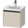 Duravit Ketho 2 wastafelonderbouwkast met 1 lade 48.4x37.5x44cm met greep antraciet taupe supermat SW772420