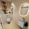 MONDIAZ TURE-DLUX 40cm toiletmeubel Greey. EDEN wastafel Opalo positie links. Met 1 kraangat. SW1104316