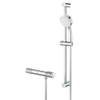 GROHE Grohtherm-1000 Performance renovatieset thermostatisch zonder koppelingen HOH=12cm met glijstang 60cm en hoofddouche 2 standen chroom SW444143