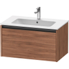 Duravit Ketho 2 wastafelonderbouwkast met 1 lade 81x48x44cm met greep antraciet noten mat SW771839