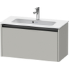 Duravit Ketho 2 wastafelonderbouwkast met 1 lade 68x39x44cm met greep antraciet betongrijs mat SW772178