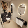MONDIAZ TURE-DLUX 60cm toiletmeubel Talc. EDEN wastafel Lava positie midden. Zonder kraangat. SW1103601