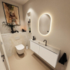 MONDIAZ TURE-DLUX 120cm toiletmeubel Talc. EDEN wastafel Ostra positie midden. Met 1 kraangat. SW1104665