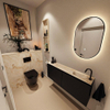 MONDIAZ TURE-DLUX 120cm toiletmeubel Urban. EDEN wastafel Frappe positie rechts. Met 1 kraangat. SW1102633