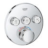 GROHE Grohtherm SmartControl inbouwkraan thermostatisch met omstel voor 3 functies rond chroom SW104919