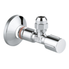 GROHE hoekstopkraan knel met teflon dichtingsring 1/2 x3/8 met metalen greep chroom SW32008