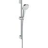 Hansgrohe Croma Select E glijstangset met Croma Select E 1jet handdouche 65cm met Isiflex`B doucheslang 160cm wit/chroom 0605311
